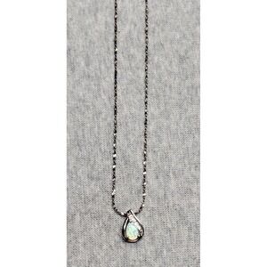 Sterling Silver Opal Pendant With 925 Chain